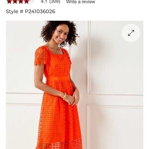 Talbots Vibrant Lace Fit and Flare Dress - NWT